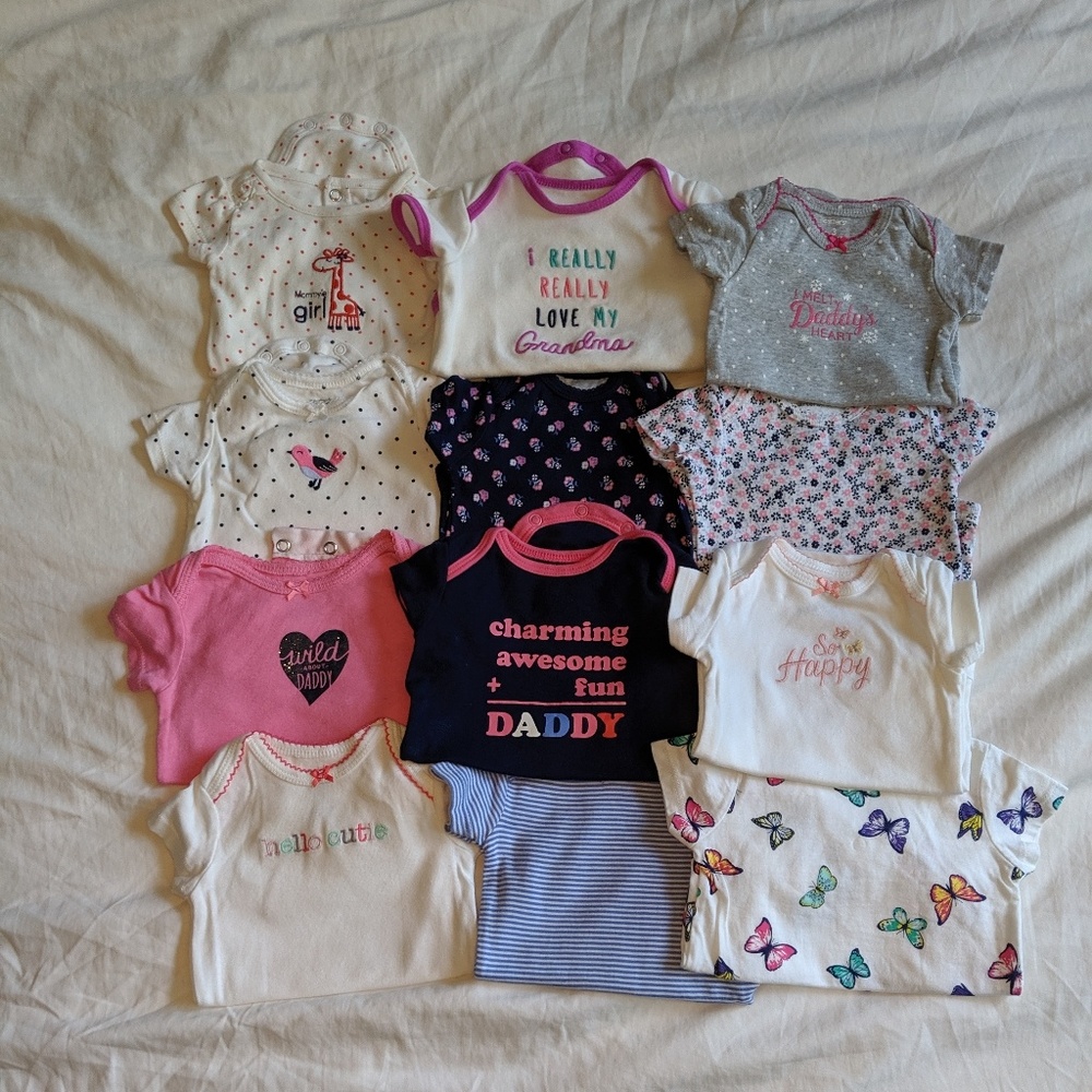 15 Piece Bundle - Carter's onesies - Size 3 Months